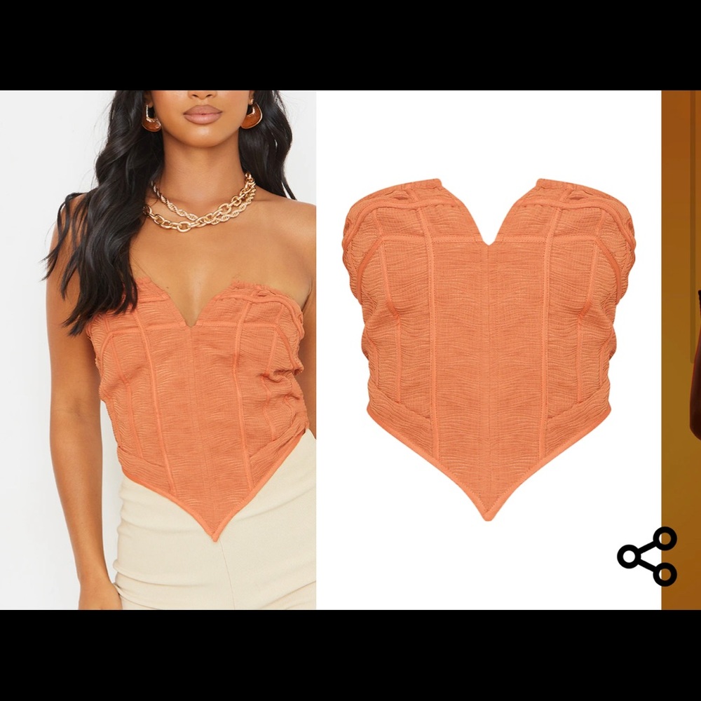 Pretty Little Thing corset top- new with tags